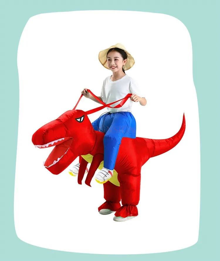 ตุ๊กตาขี่, ขี่เสื้อผ้าตลก, เสื้อผ้าประสิทธิภาพคริสต์มาส Tyrannosaurus Rex, เสื้อผ้าเป่าลมไดโนเสาร์สําหรับเด็ก