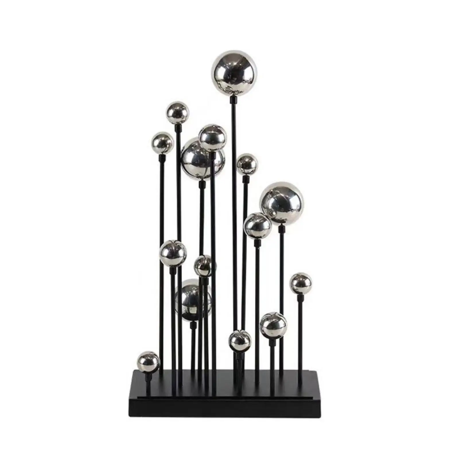 Ball Sculpture Desktop Display Gold Sphere Decor Gift Idea Modern Orb Statue for