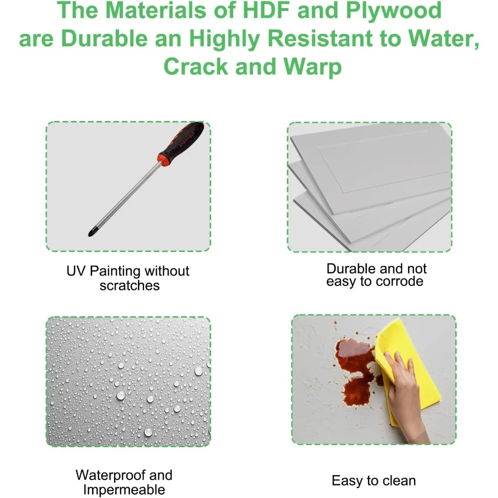 Gabinete base de cocina "33" gris claro: cajones de cierre suave y estante ajustable, almacenamiento aparador RTA"