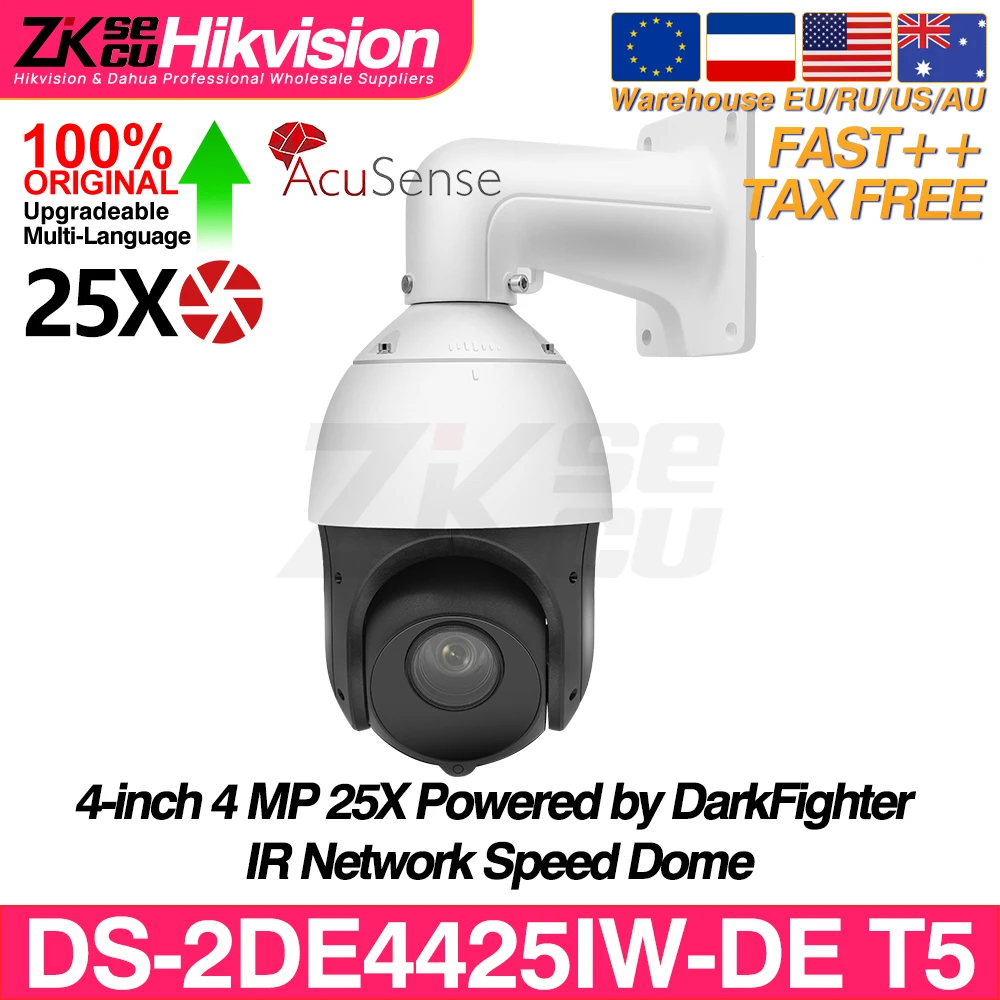 hikvision ds2de4425iw de t5 original polegadas 4mp 25x darkfighter velocidade de rede ptz aprendizagem profunda 100m ir audio e alarme i o slot sd 01