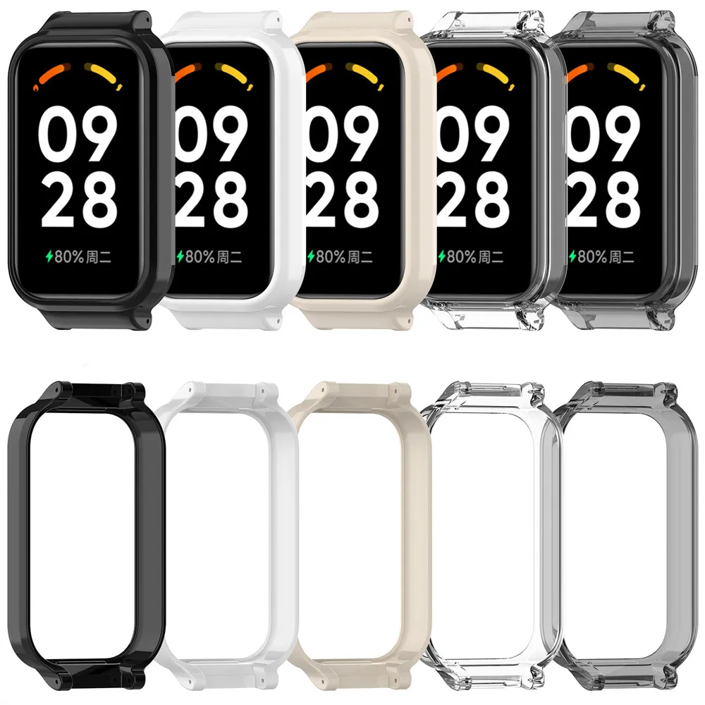 Case Cover For Redmi Band 2 / Xiaomi MI band 8 active Frame High Quality PC Slim Smart Watch Protective Half wrapped to 12mm str