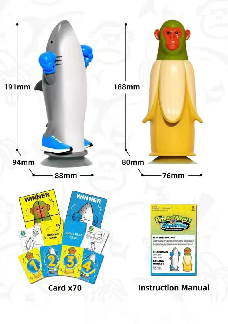 

Chimpazini Bananini Tralalero Tralala Funny Creative Stress Relief Fidget Toy for Adults Kids, Desktop Decor for Office Home