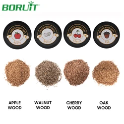 BORUiT New 4PCs Smoker Kit Wood Chips Set for Grill Meat Smoking Infuser Food Salmon Smoker Cook Utensils