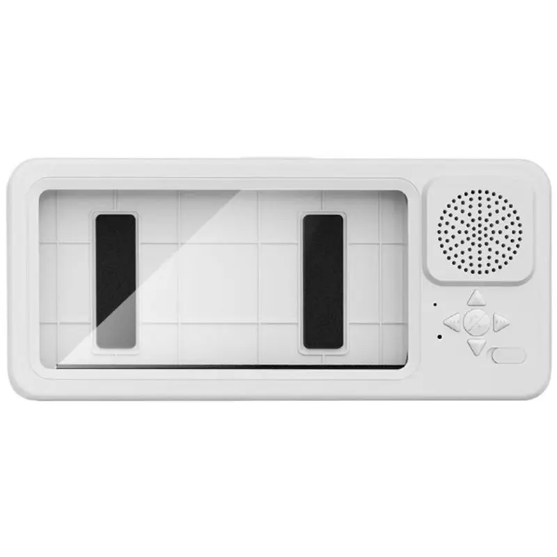 NEW HOT In Stock-Bathroom Box Waterproof Bluetooth Speaker Wall Mount Phone Holder For Shower Touchscreen For Watching Videos
