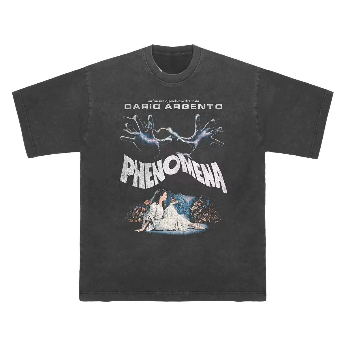 80s Horror Style T Shirt Men Women Cotton Graphic Printed Short Sleeve Round Neck Washed Retro Streetwear Tee 2026 Hot Sale