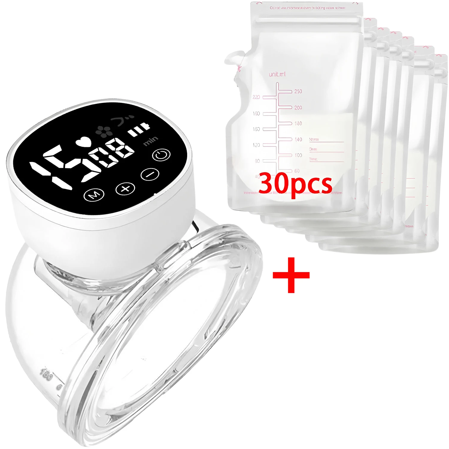 Portable Wireless Wearable Breast Milk Pump,Hands‑Free In‑Bra Design Quiet Comfort Breastfeeding Pump for Postpartum Mom Daily U