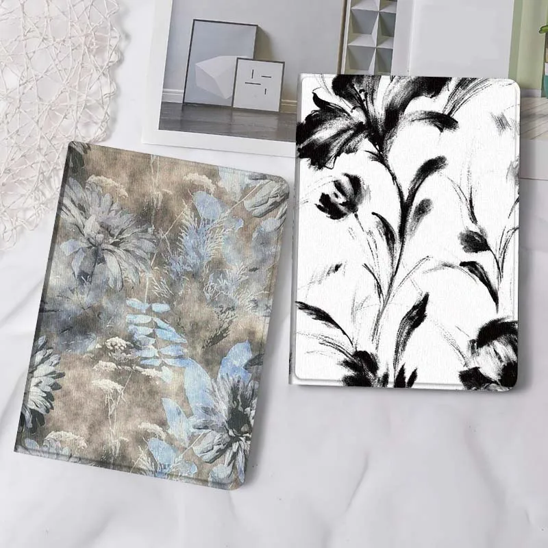 

Blue Floral Pattern Art Tablet Case For Samsung Tab Galaxy S6 S11 A A7 A8 A9 A11 10.1 10.4 10.5 Plus Lite Gift