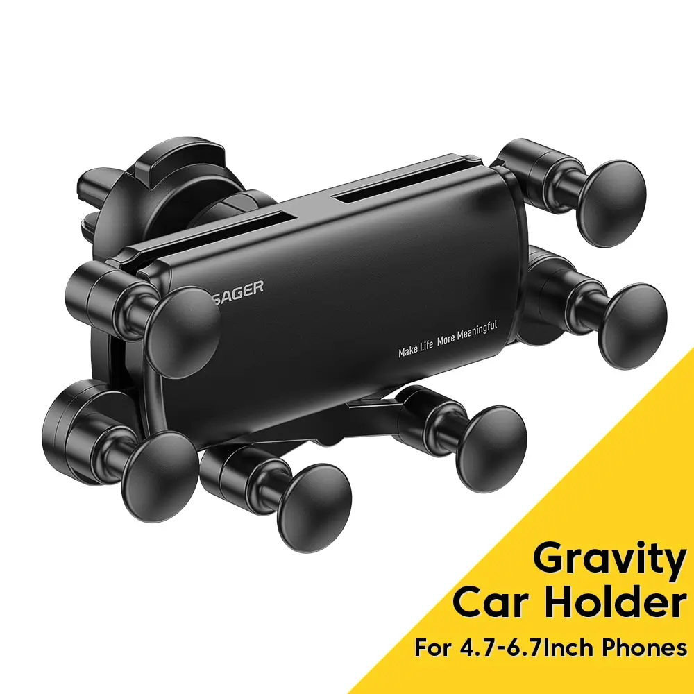 EssagerUniversal 6 Punkte Solide Falte Auto Telefon Halter Schwerkraft Auto Halter Für Handy Im Auto Air Vent Clip Montieren Smartphone halter