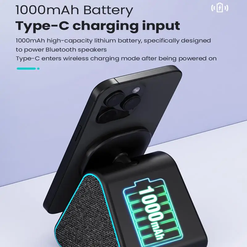 Carregador sem fio com som surround HD para celular, carga rápida, alto-falante sem fio para rápido