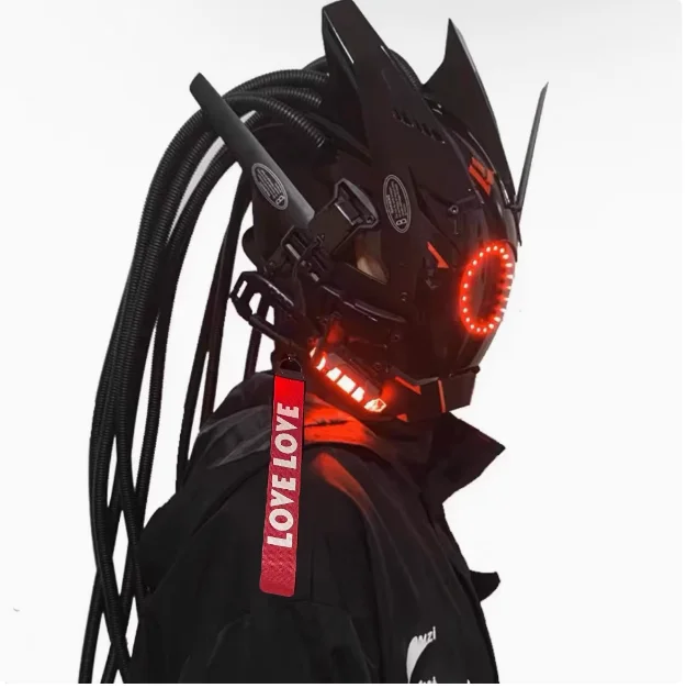 Halloween Carnival Party Light up Funny LED Mask New Design Luminous Cyberpunk LED Mask