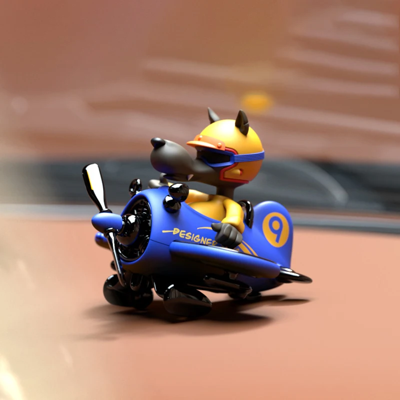 

Big Gray Wolf BOBO Bear solar energy Airplane Car Dashboard Ornament rotational diffusion Aroma Diffuser Creative car Fragrance