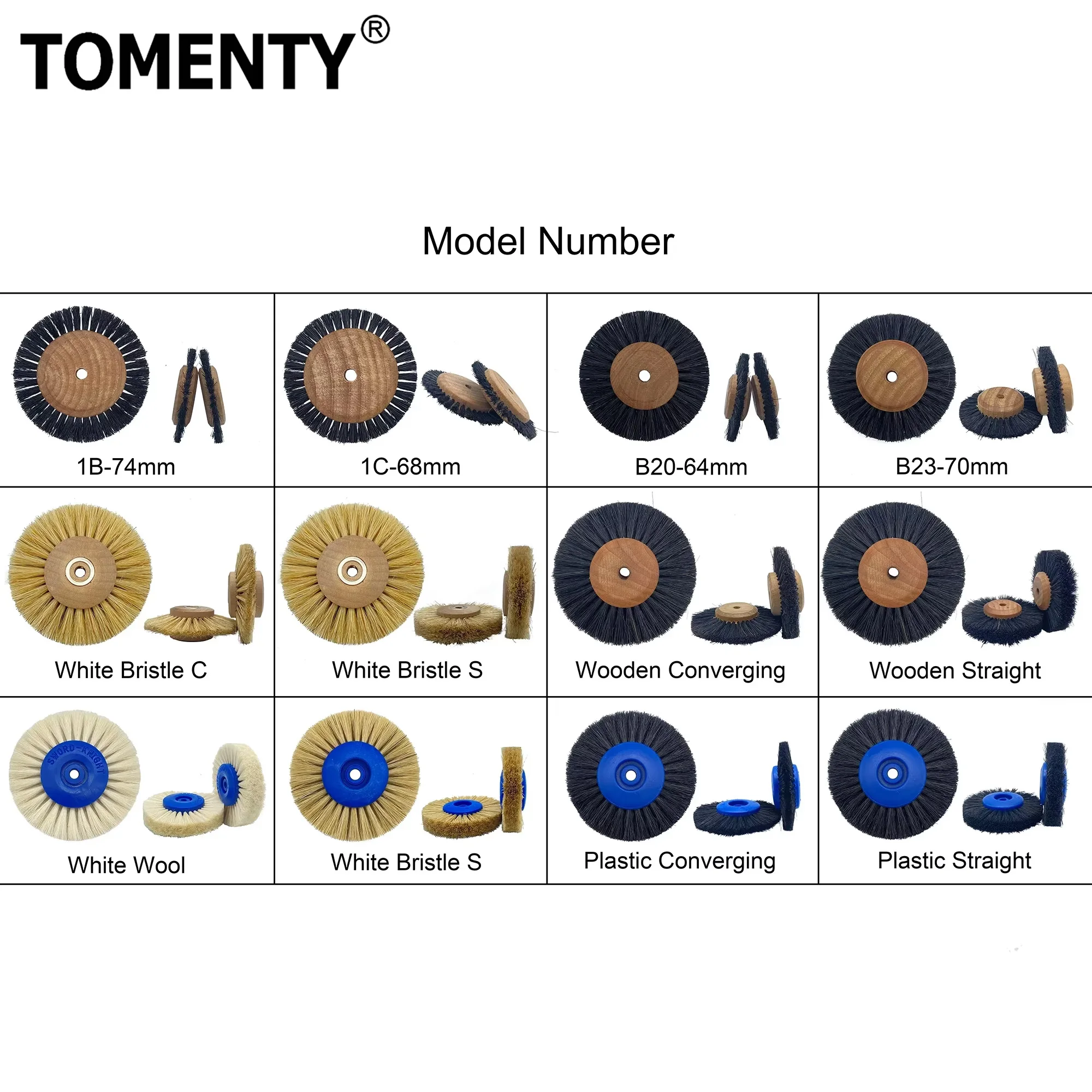 TOMENTY 2pcs Dental Laboratory Lab Tools Materials Latch Polishing Brush Wheel Rotary Wool Goat Cotton Black Buff Dentistry