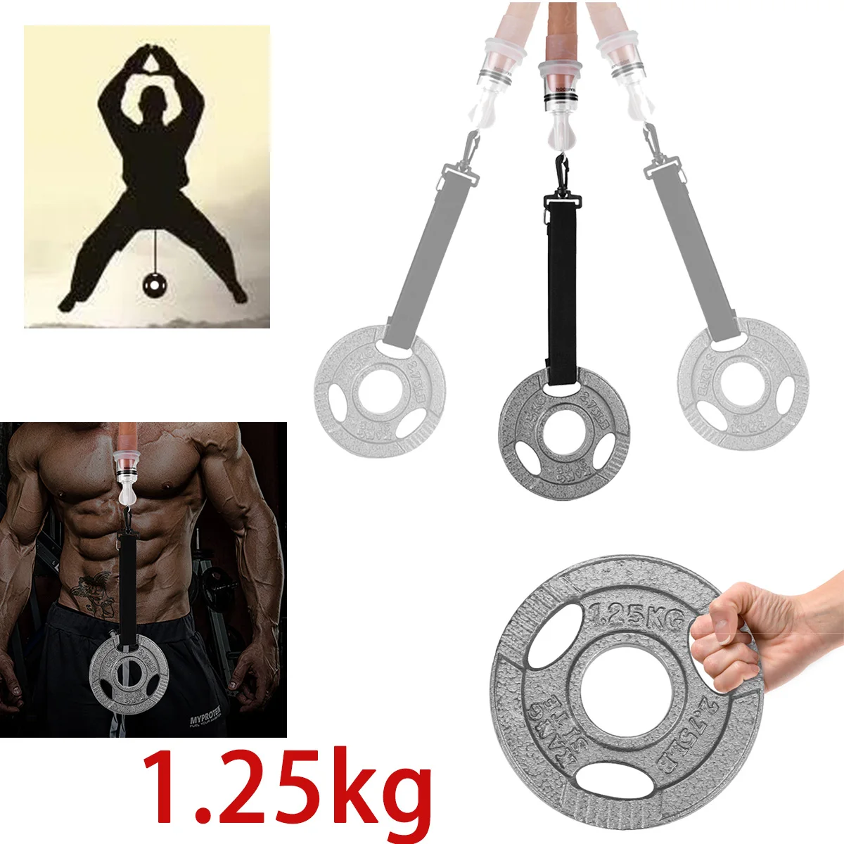 Penis Hanger Weight Swing Discus Steel Extender stretching Pene Growth Enlargement Belt Trainers For Men Sex Tool Adult Toys SM