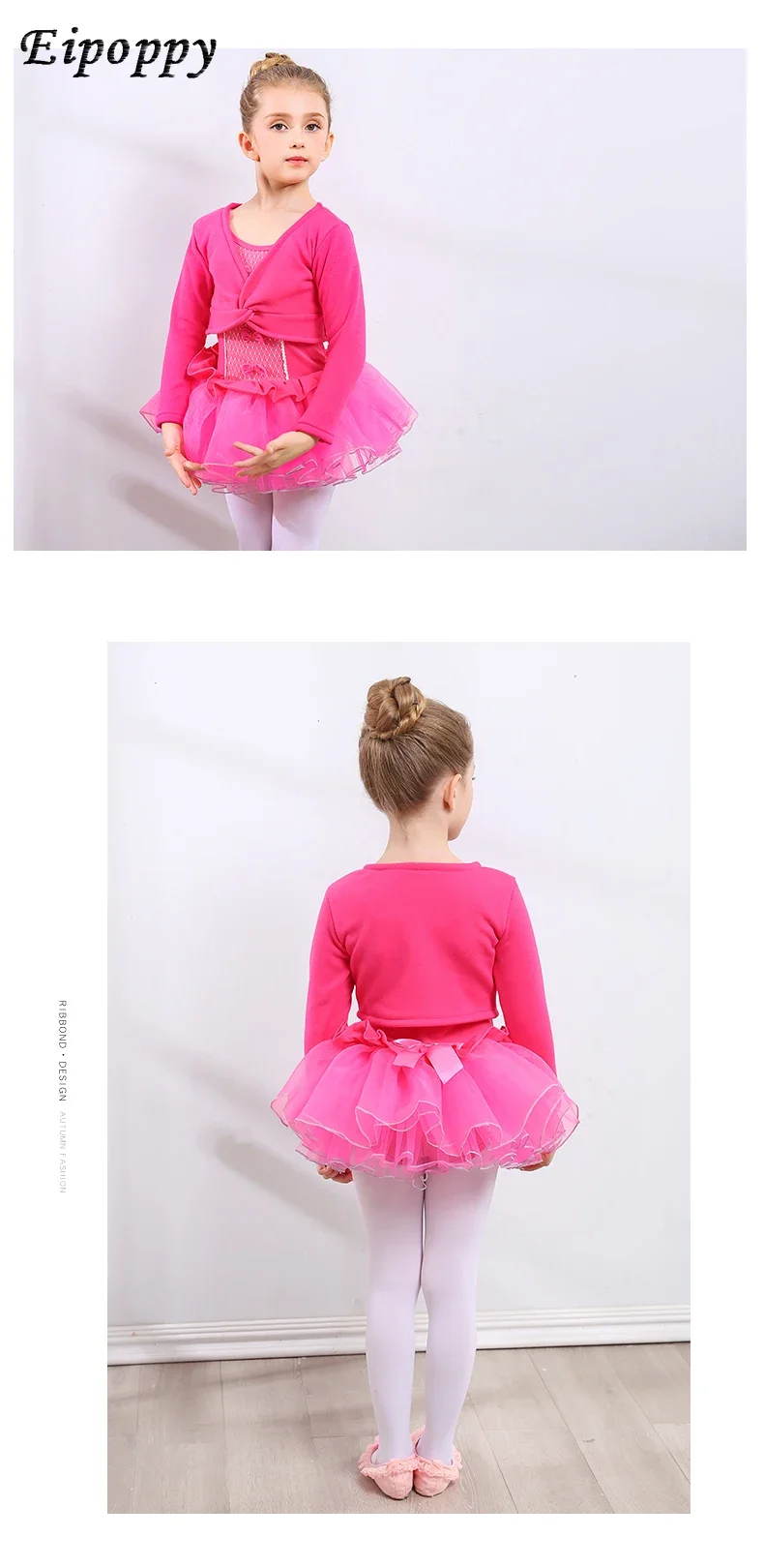 Vêtements de danse chinoise pour enfants, jupe de ballet pour filles, vêtements de pratique, vêtements de phtaline, manches longues, printemps et automne