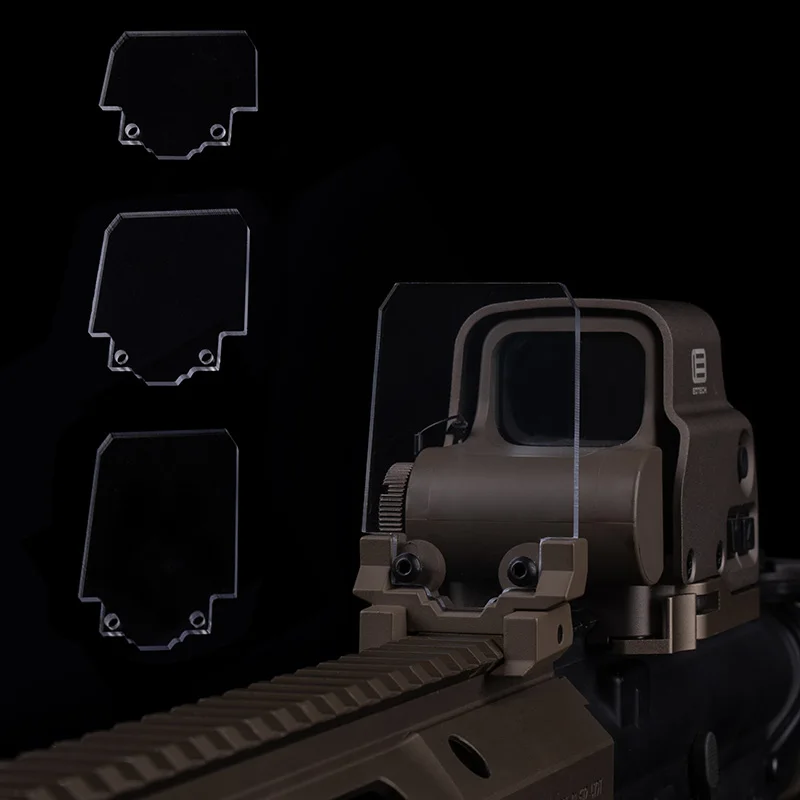 3 Lens Airsoft Sight Protector – Aluminum Alloy Reflex & Red Dot Scope Lens Guard, Transparent Screen Shield Cover for Optics