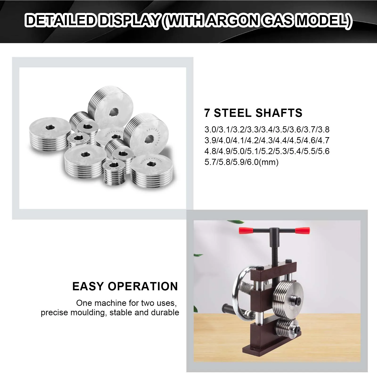 Laminatoio Robusto strumento manuale per compresse a manovella Macchina per la produzione di gioielli per designer di anelli di gioielli per orecchini e braccialetti