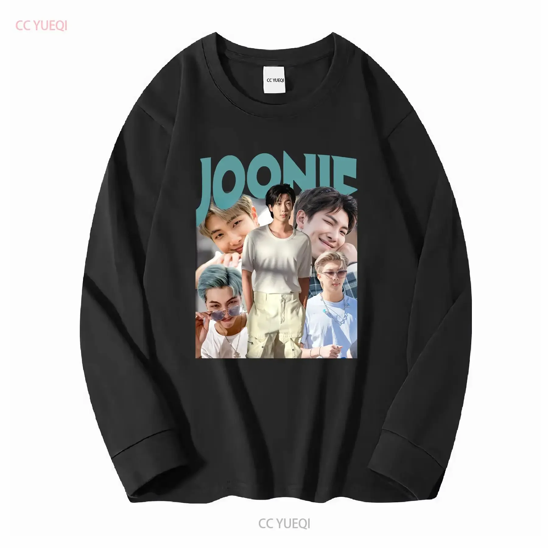 تي شيرت Namjoon الكلاسيكي RM تي شيرت kpop هدية لمحبي الأكمام الطويلة أو القصيرة عتيقة مغسولة برسومات أنيقة ومتعددة الاستخدامات ملابس الشارع غير رسمية #3