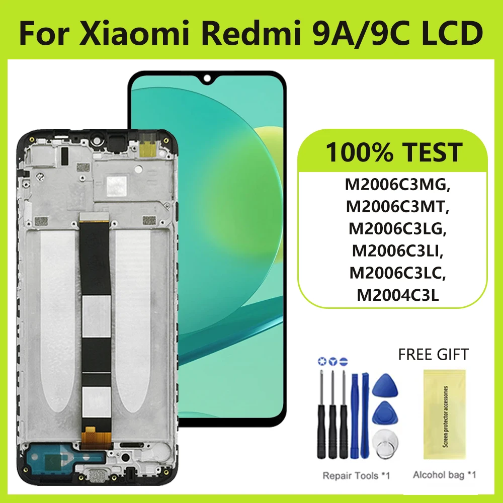 

ЖК-дисплей 6,53 дюйма для Xiaomi Redmi 9A 9C M2006C3LG M2006C3MG, дигитайзер, сенсорный экран, замена