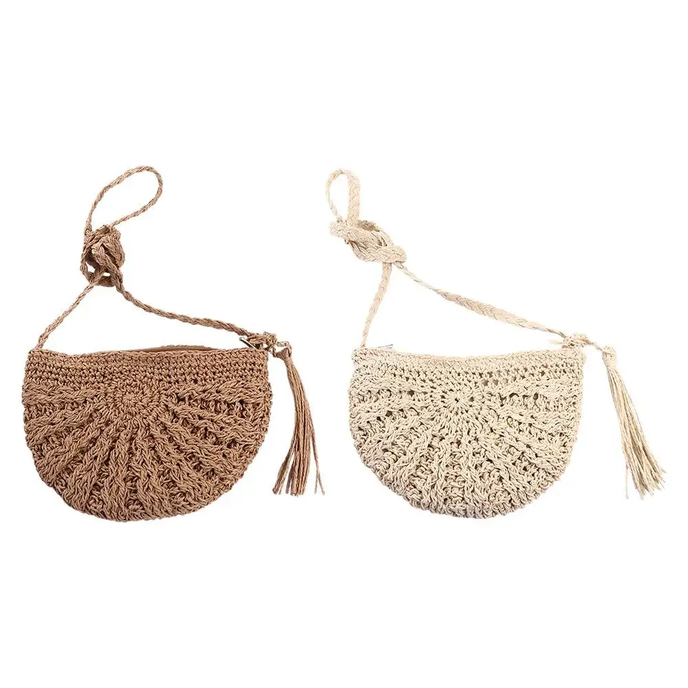 

Purse Cosmetic Bag Tassel Paper Rope Purse Wallets Messenger Bags Small Beach Bag Shoulder Bags Crossbody Bags Women Handbags
