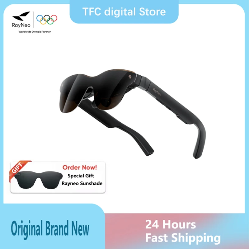 Óculos AR inteligentes RayNeo Air 3S Pro, equivalentes a 4 metros 135 polegadas, som surround 3D, 120 Hz