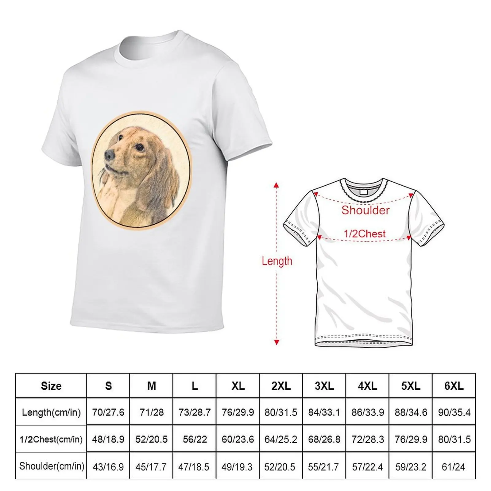 Dachshund (Longhaired) T-Shirt essential t shirt men t shirt cotton 100% T-Shirt