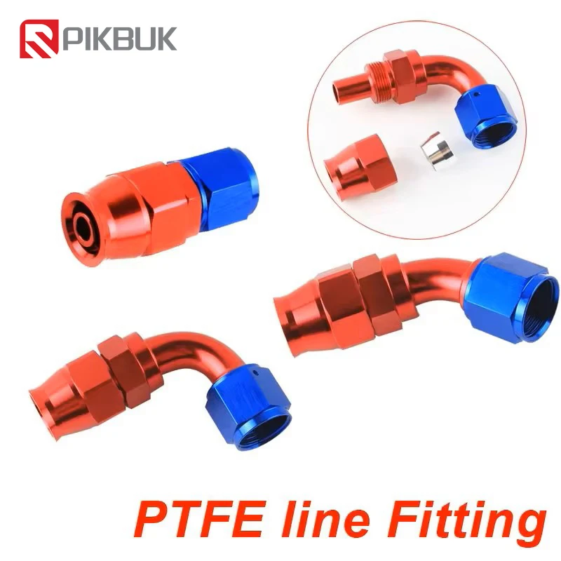 

Aluminum Alloy AN4/6/8/10 PTFE Hose End Fitting Hose End for PTFE E85 Fuel Line Fitting Adapter Fuel System Fittings