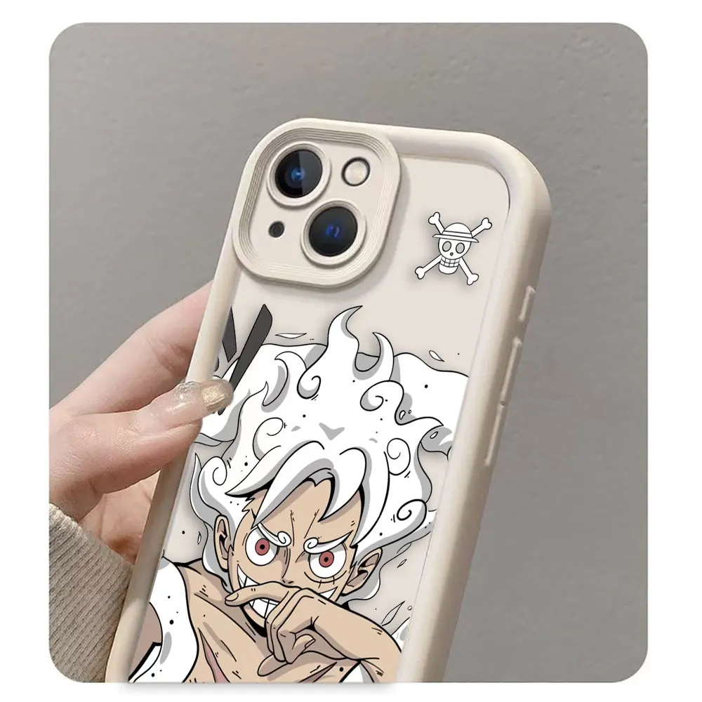 Anime One P-Piece Gear 5 Luffy Phone Case For Iphone  Apple 17 AIR 16 16E 11 12 13 14 15 XR Plus Pro Max Case Shockproof Cover view 4