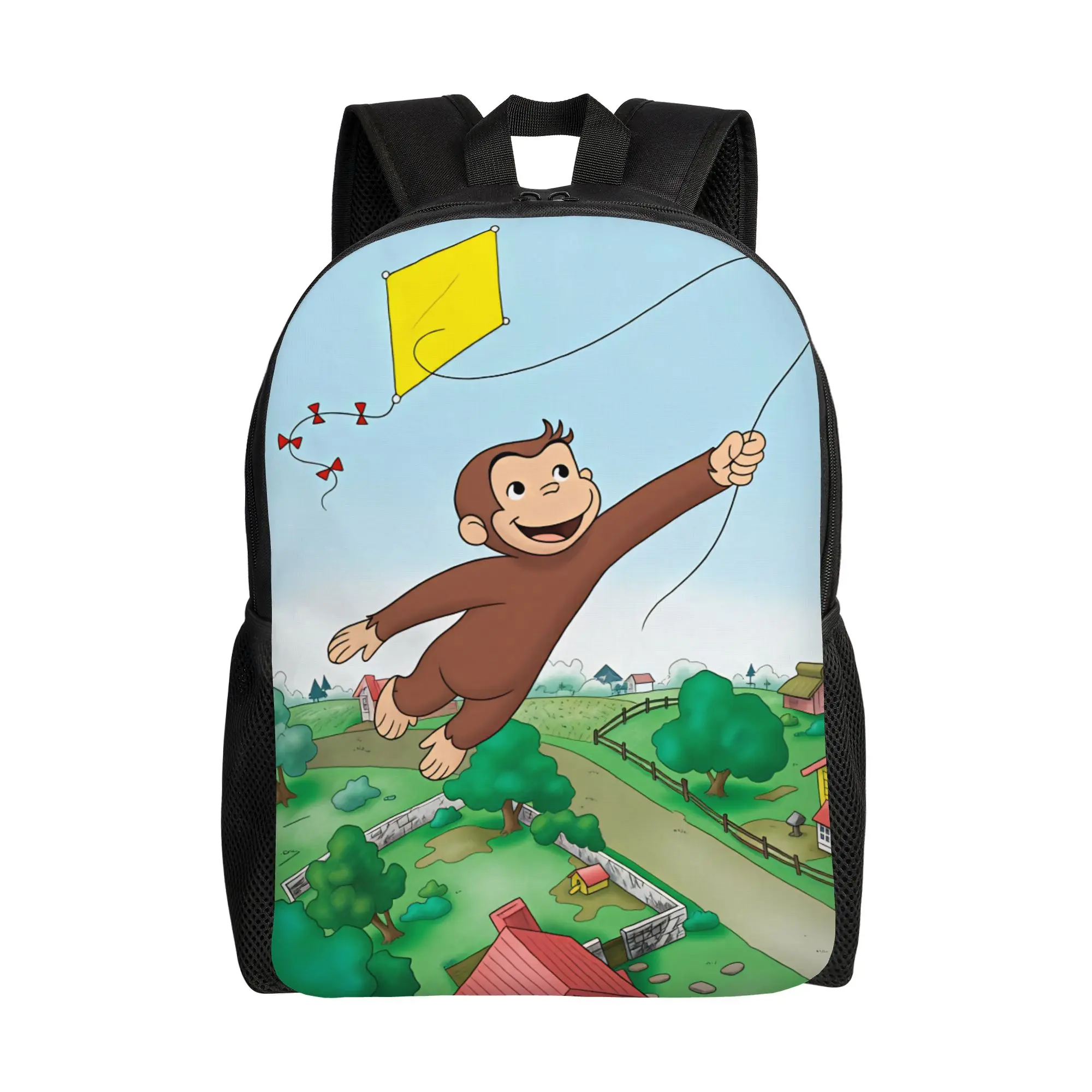 Curious George Monkey Backpack Female  Lightweight Backpacks Polyester Kawaii High School Bags Trekking Custom Rucksack