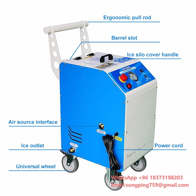 

Low Energy Blast Cleaning Machine CO2 Blocks Snow Cryogenic Cleaner/Icejet Clean Equipment to Clean Autos