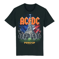 ACDC Back in Black T-shirt Peripheral Pattern Printing Summer Luxury Brand Cotton  Women's T-shirt Short Sleeve Loose Tee Tops