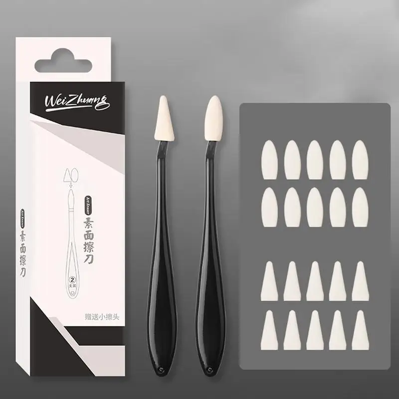 Blending Sponge Pen Blending Stumps For Drawing Multipurpose Ergonomic Sketch Wipe Scrapers With Rub Sponge For Artist Charcoal