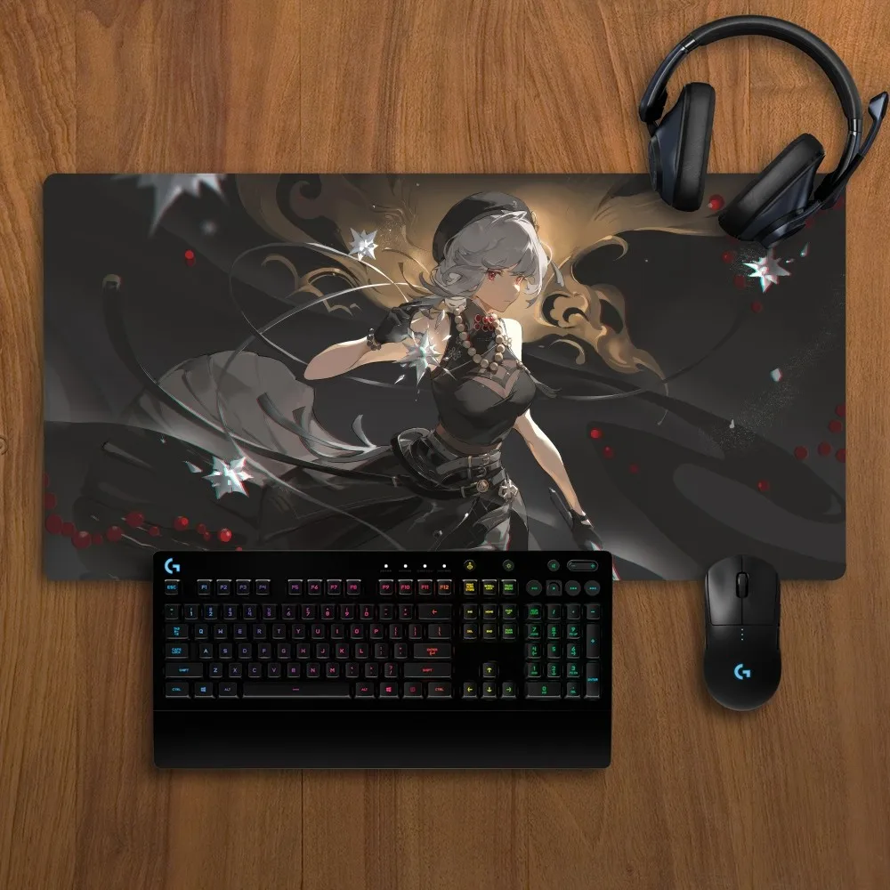 Imagem -04 - Wuthering Waves-non-slip Lockedge Gaming Espessado Mousepad Grande Almofada de Escrita Estudante de Escritório