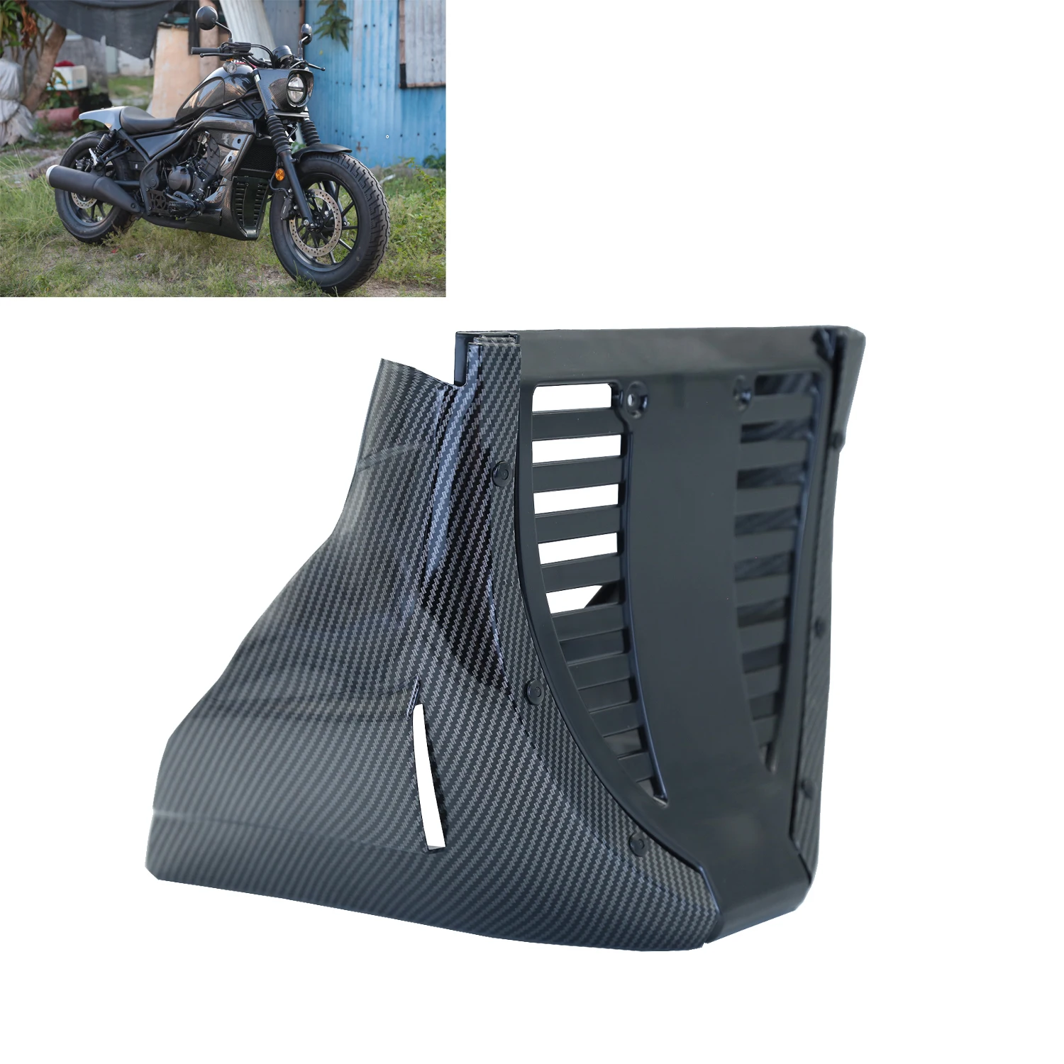 Carbon Fiber Painting Engine Guard Under Fairing Cover Belly Pan Protector Panel For Honda Rebel CMX 300 2017-2023