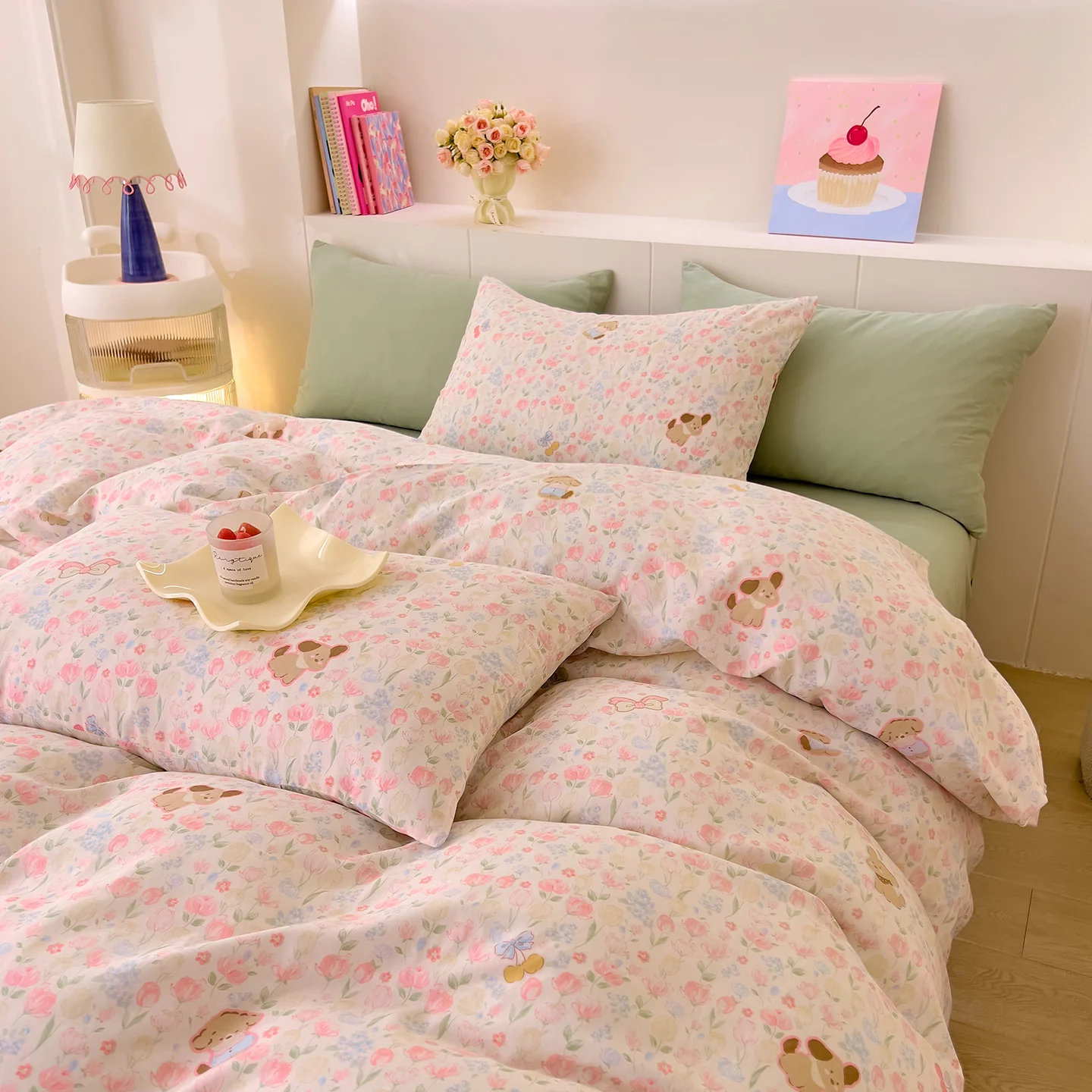1pcPrint Quilt Cover Home 100%Cotton Comforter Cover Single/Double/Queen Size Double Layered Yarn Soft Duvet Cover No Pillowcase
