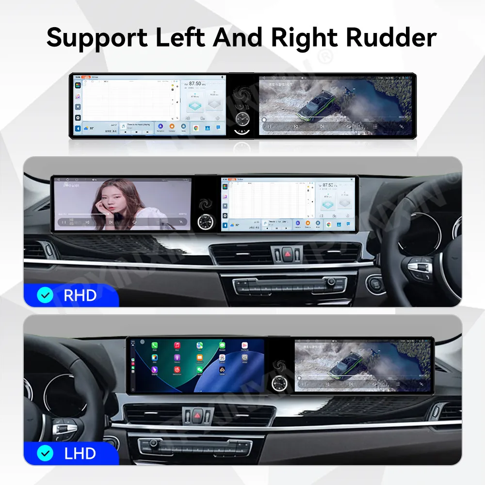 

24.6 Inch Dual Screen For BMW X1 F48 2016-2020 Car Radio Android Auto Carplay GPS Navigation Co-pilot Stereo Multimedia Headunit