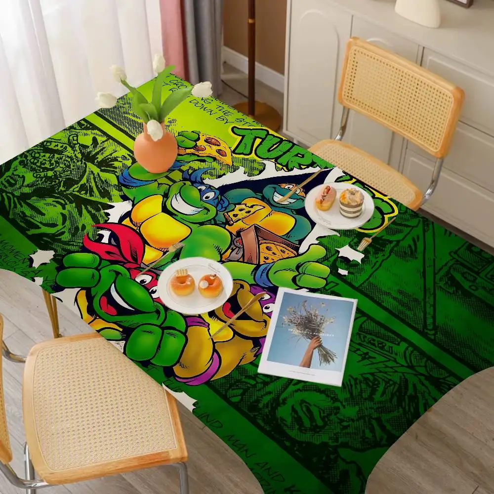 Teenage M-Mutant N-Ninja Turtles TMNT Tablecloths Printed Table Cloth for Farmhouse Holiday Wedding Party Dining Table Decor