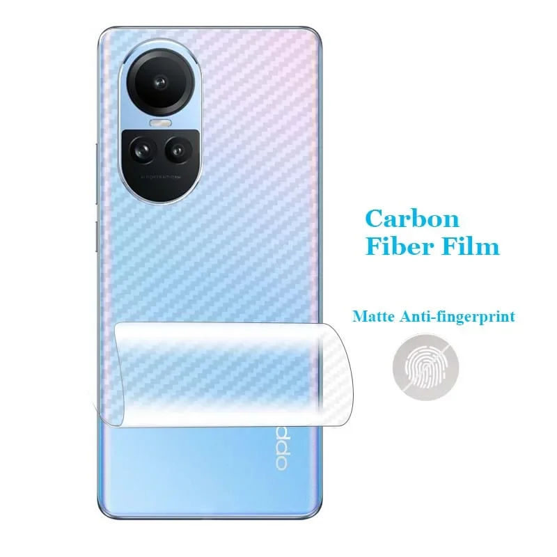 For Oppo Reno16 Reno 15 16 16C 15C 14 13 12 10 11 Pro mini Plus 3D Carbon Fiber Back Film Stiker Screen Protector (Not Glass)