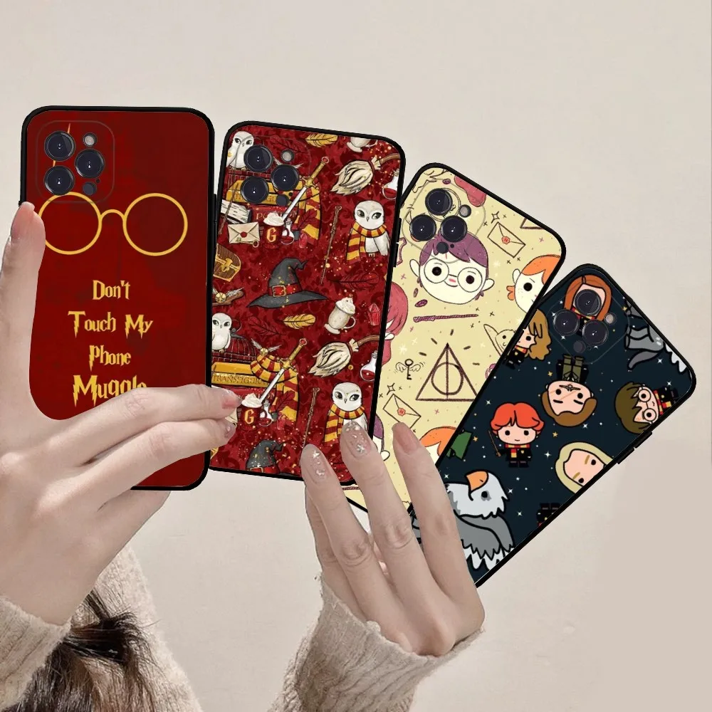 H-Harry P- Potter Silicone Soft for iphone 16 15 14 13 12 11 Pro Mini XS MAX Plus X Cover