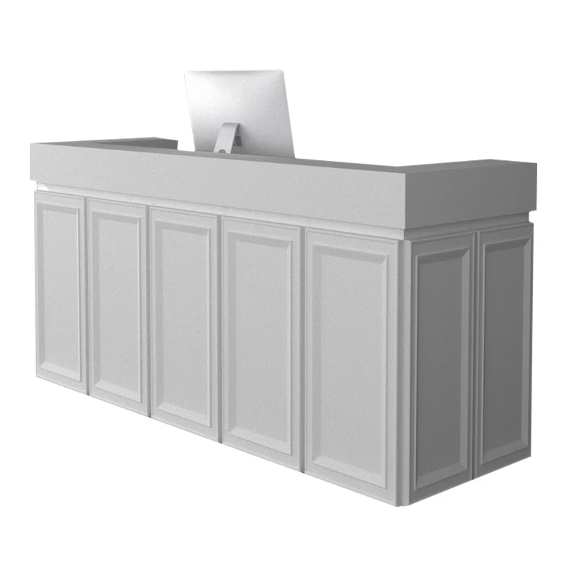 Clothing store European bar checkout page counter Simple white paint beauty salon Reception Receipt desk