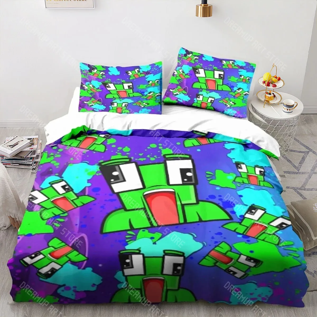 3D Print Cartoon U-Unspeakable Funny Bedding Set for Boys Girls Duvet Cover Pillowcase Twin Queen King Full Single Double Sizes