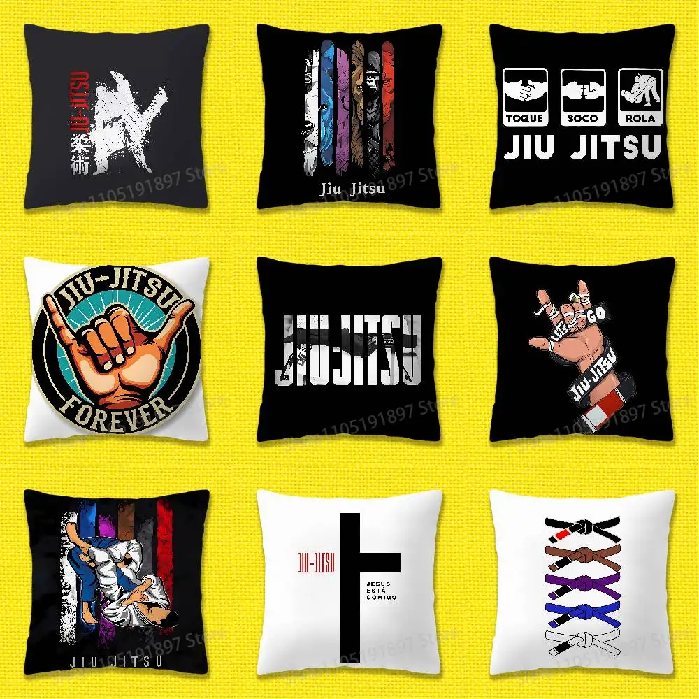 

Brazilian Jiu Jitsu BJJ Throw Pillow Case For 50x50cm 40x40cm 55x55cm 45x45cm 30x30cm Square Bedroom Pillowcase Cover