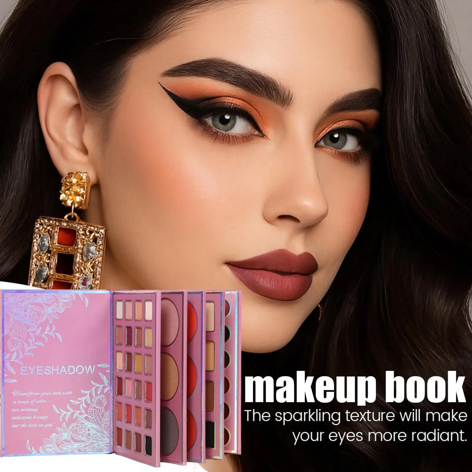 Vollgesichts-Make-up-Palette, matt, schimmernd, wasserfest, Rouge, Lippen-Make-up, Lidschatten-Palette für Frauen, Geburtstag, Weihnachten, Reisen, Büro