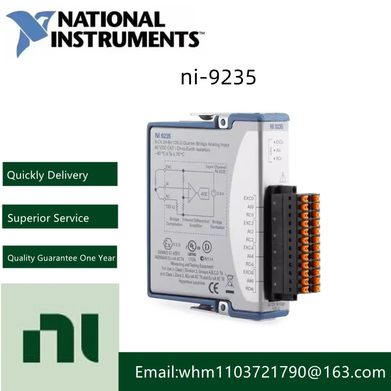 

В наличии 8-канальный модуль ввода напряжения/моста серии C NI-9235