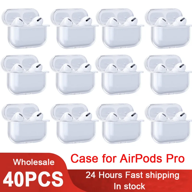 40Pcs Clear Case For AirPods 3 2 1 Pro Pro2 Transparent Soft TPU Headphones Protective Cover For Air Pods Pro 2 Earbuds Shell