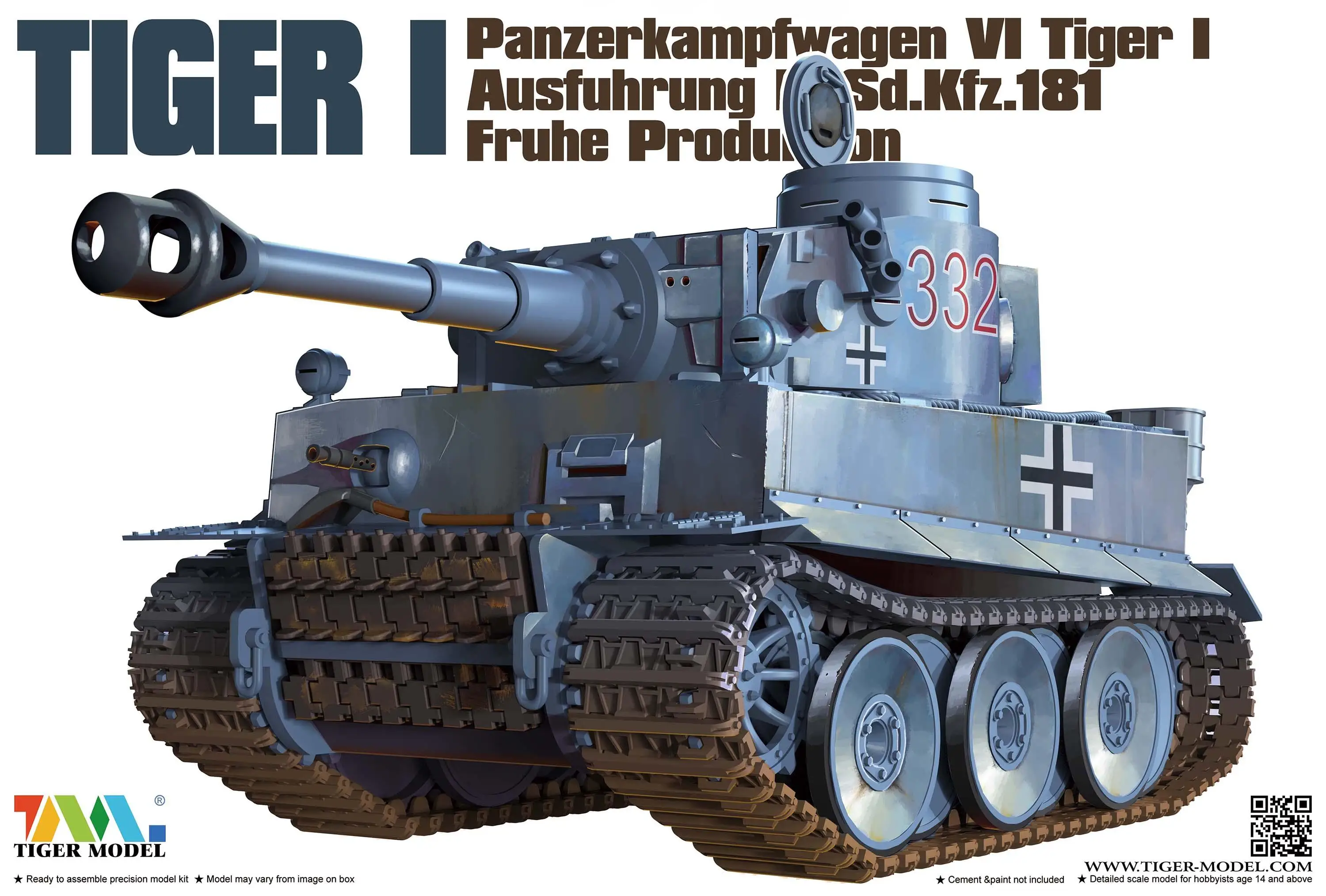 نموذج النمر 502 النمر الأول Panzerkampfwagen السادس النمر الأول Ausfuhrung Sd. Kfz.181frohe)