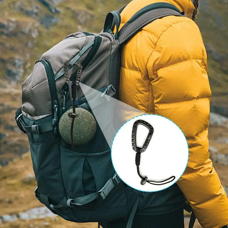

Strong Carabiner Heavy Duty Carabiners 4x Key Ring Accessory D Ring Shape Multipurpose For Camping Rock Climbing Hammocks