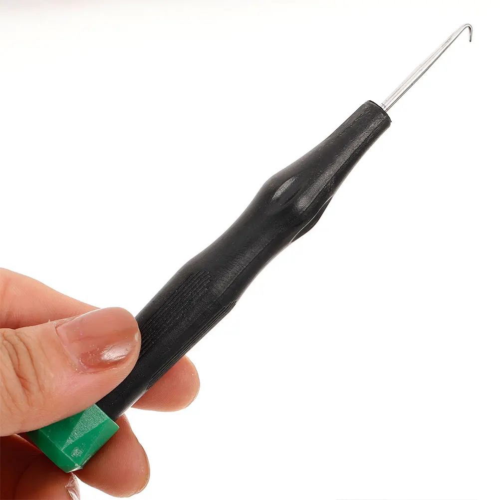

2pcs Stringing Machine Tools Racket Threading Hook Plastic Handle Black Sports Equipment Wiring Tool Tennis Badminton