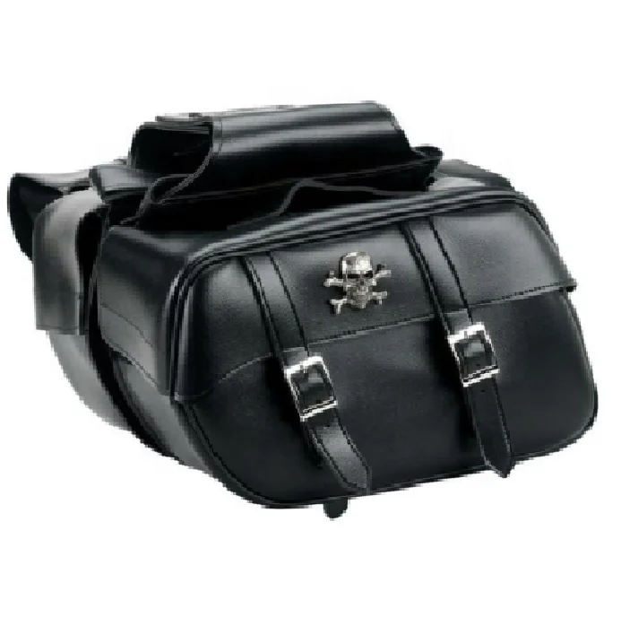 

HMB-4146A PU LEATHER MOTORCYCLE SADDLE BAGS SET TRAVEL LUGGAGE BAG MOTORBIKE SADDLEBAG BIKER