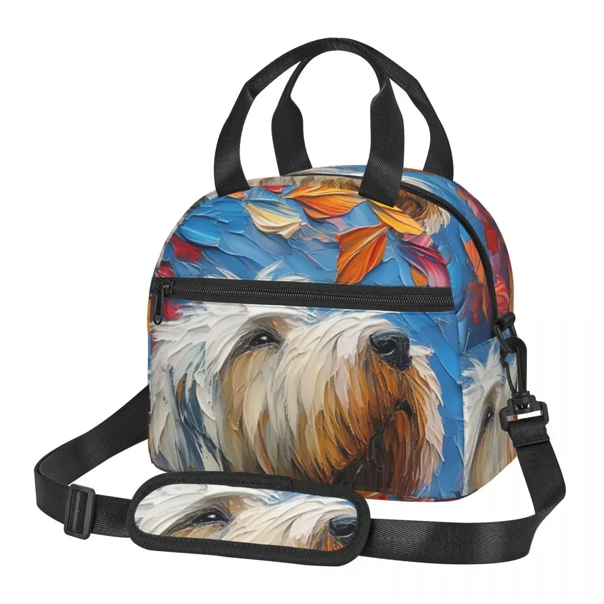 An Old English Sheepdog Story Lunch Bags Insulated Bento Box Lunch Tote Resuable Picnic Bags Thermal Bag for Woman Girl Office