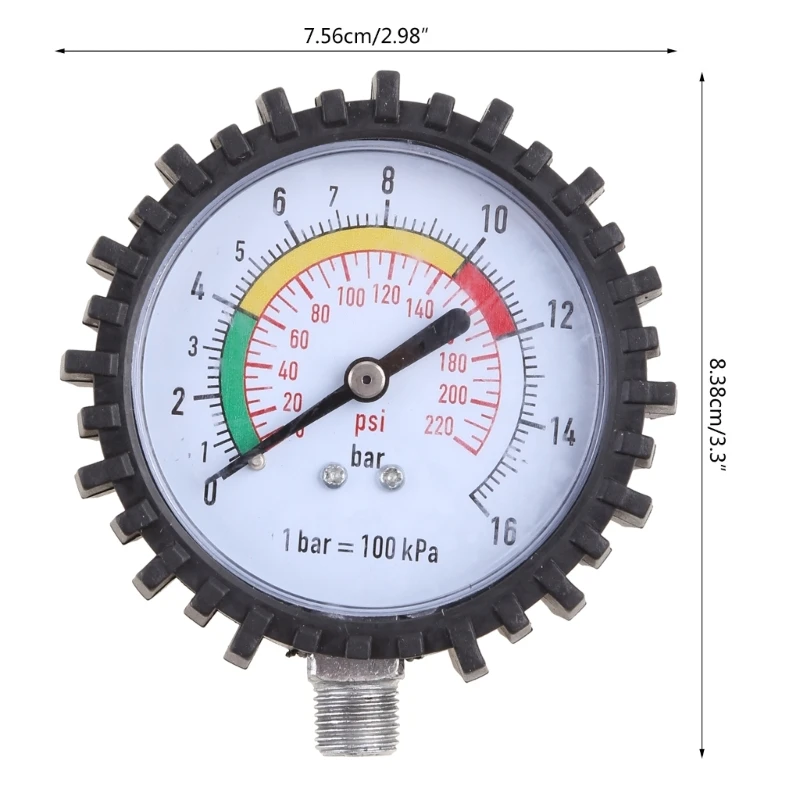 Heavy Duty Tyre Pressure Gauge with Brass Connector Easy Read LCD Display for Car Truck Motorcycle Resolution 0.1psi
